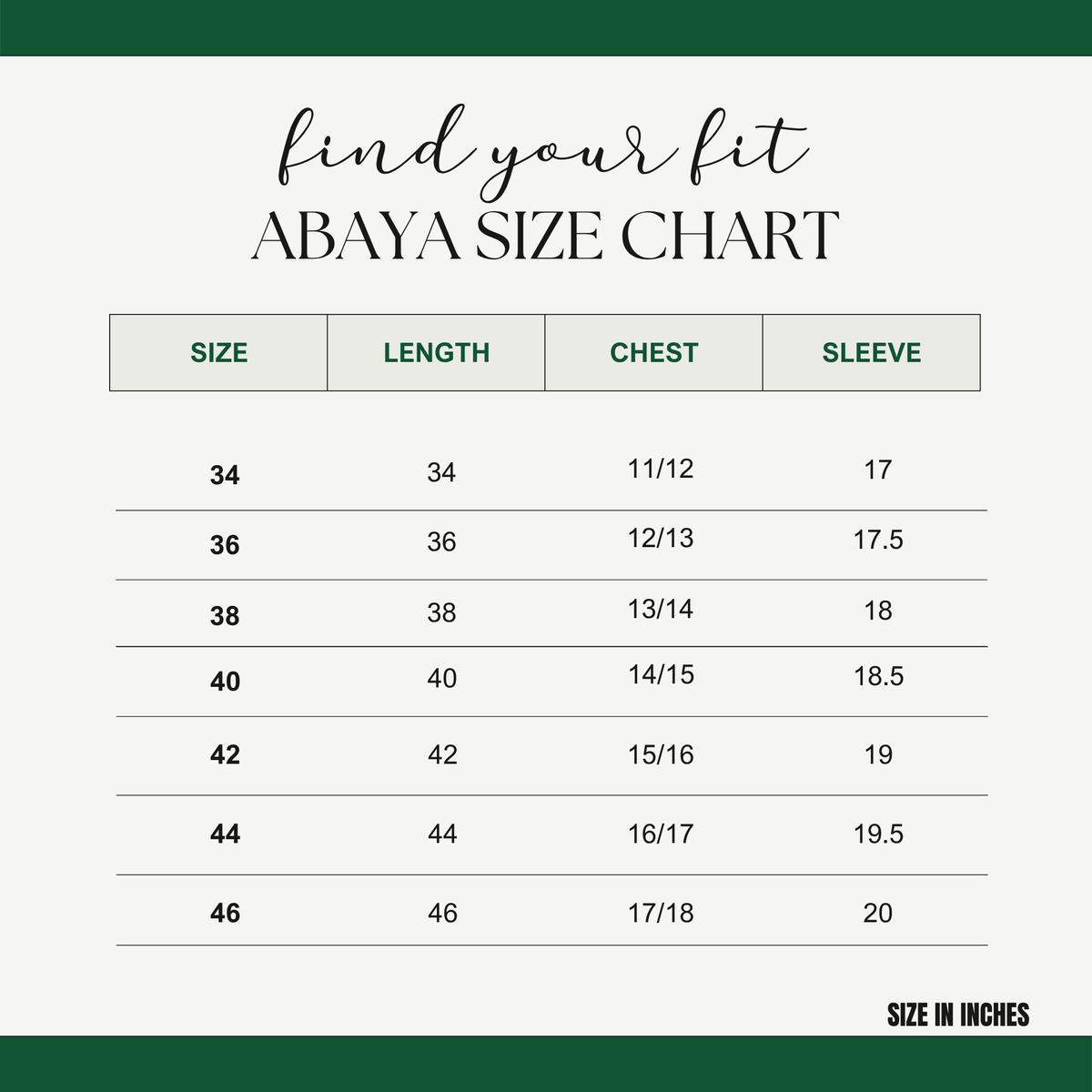 Girls Abaya (Gr. 4-9)