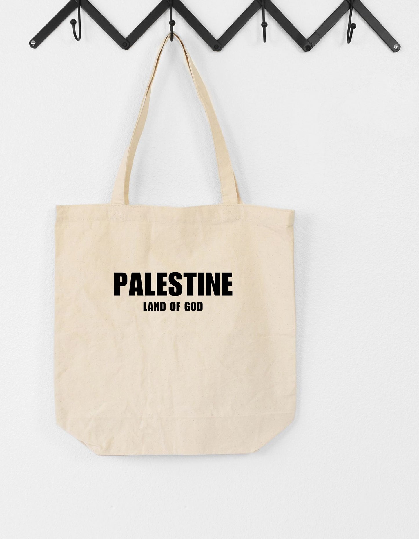 Land Of God Design Tote Bag