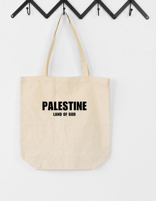 Land Of God Design Tote Bag