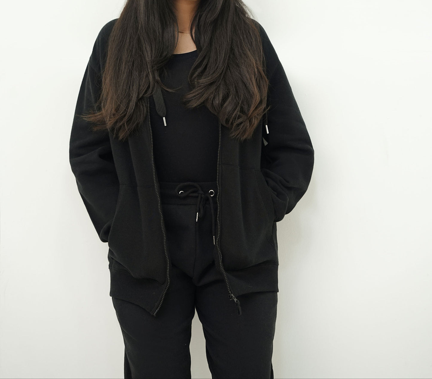 Black Zip-Up Hoodie