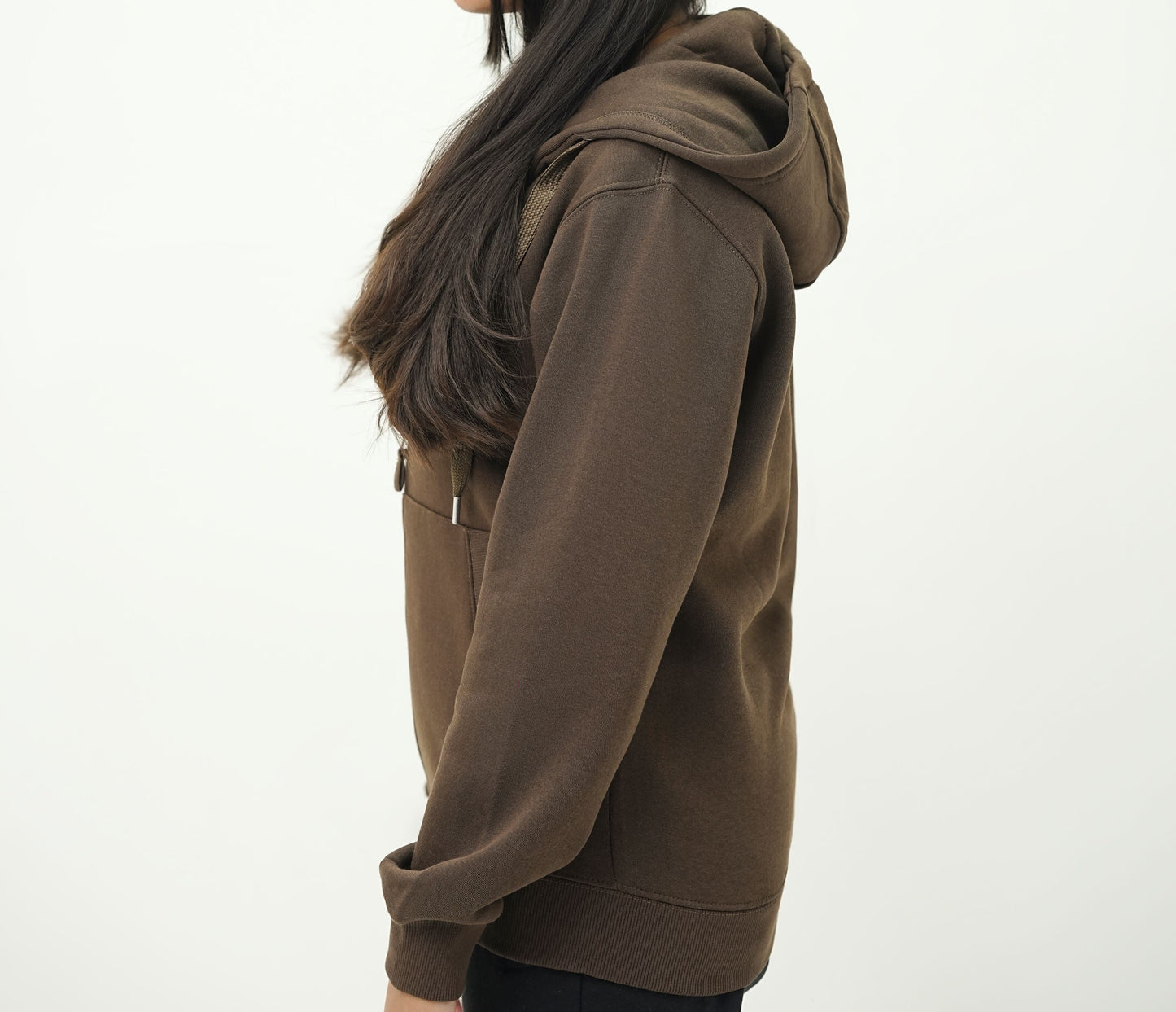 Brown Zip-Up Hoodie