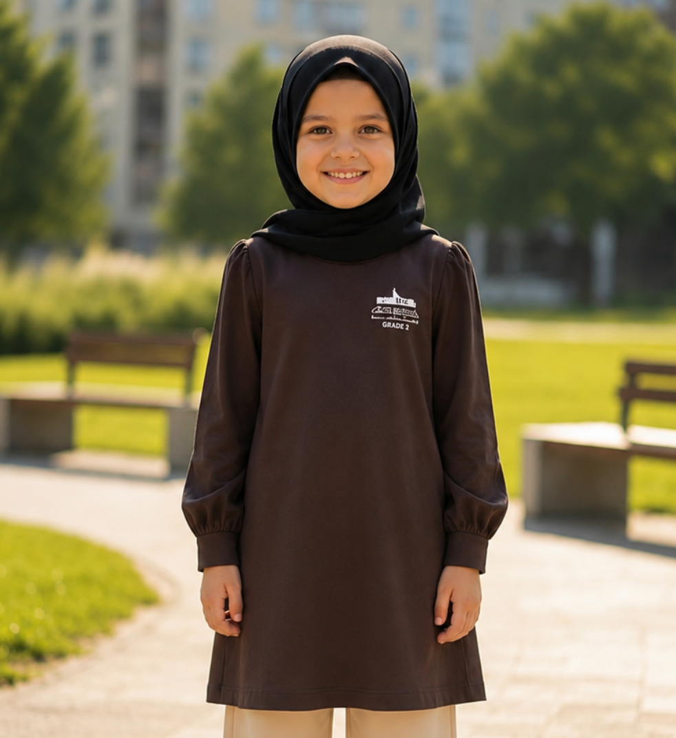 Girls Full-Sleeve Skirt Dress (Grades K-3)