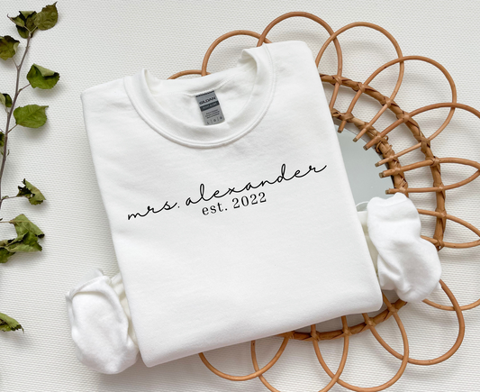 Mr. & Mrs. Couple's Crewnecks